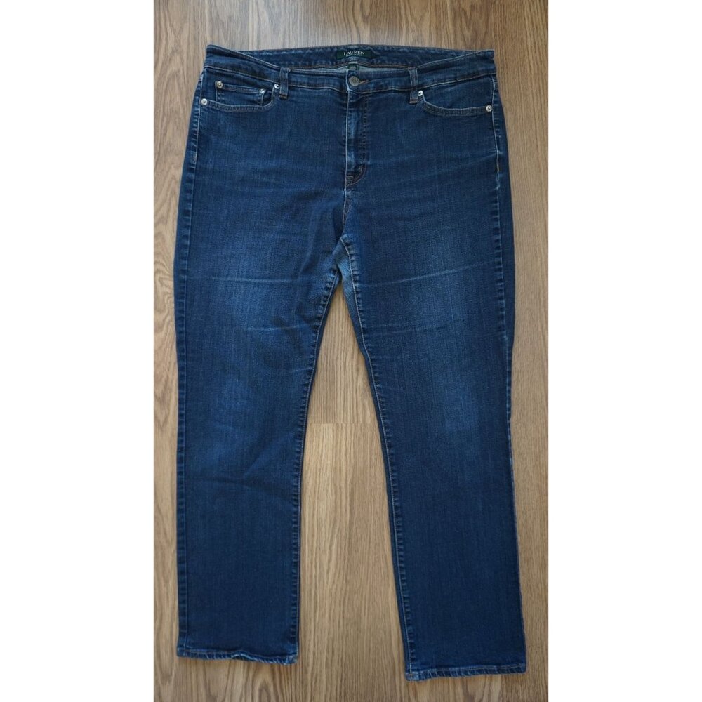 Lauren Ralph Lauren Women Blue Straight Jeans – Size 16 (Curvy Fit) - Picture 2 of 11